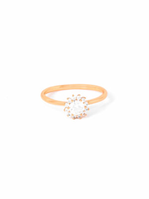 Bague Solitaire Flocon de Neige
