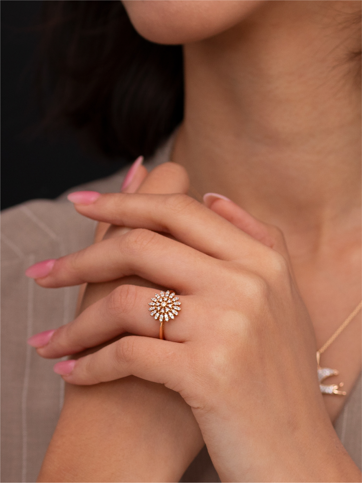 Bague Solitaire Fleur