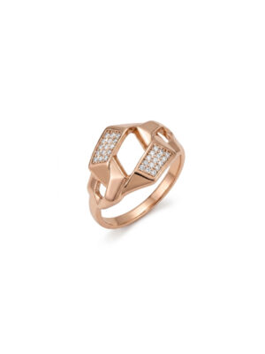 Bague carrée en zircon