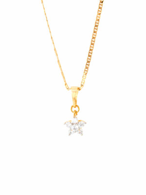 Collier pendentif Etoile - Zircon brillant