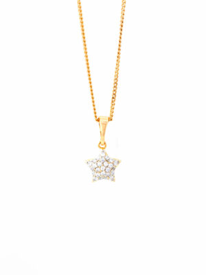 Collier Étoile – Zircon Brillant