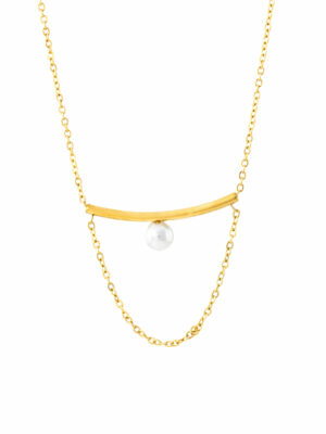 Collier Perle blanc unique