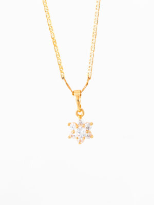 Collier étoile glacée en zircon