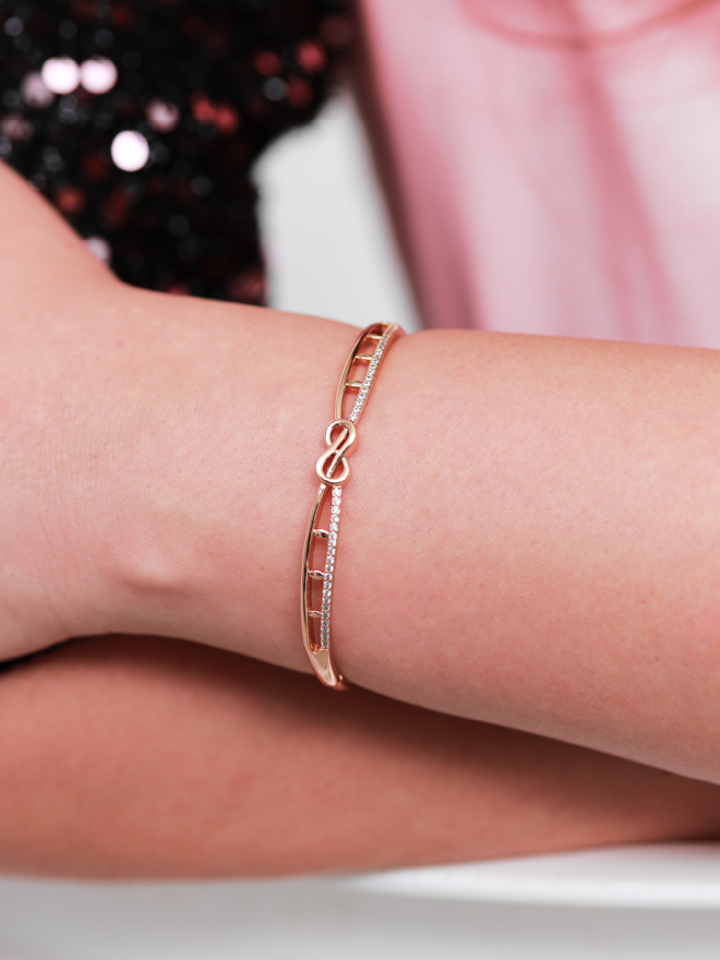 Bracelet jonc infinity pour femme