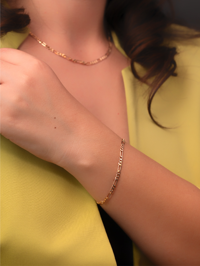 Bracelet maille Figaro