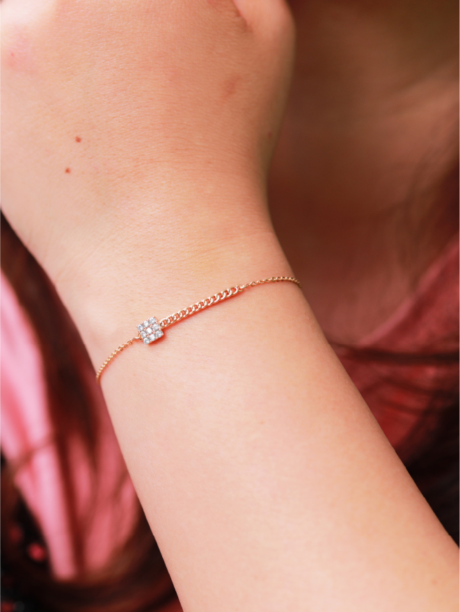 Bracelet barette en zircon