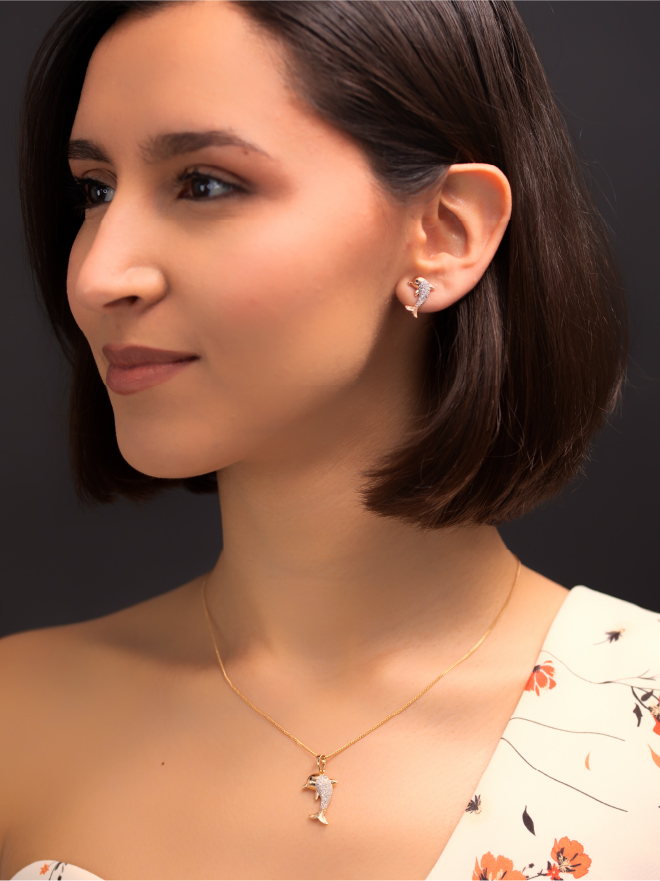 Parure Dauphin en zircon