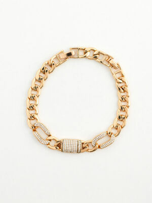 Bracelet Chaîne Gourmette Dorée Femme - Hypoallergénique