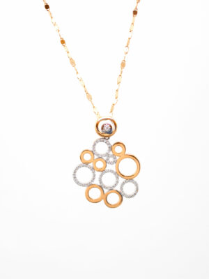 Collier Cercle Doré & Argenté – Hypoallergénique