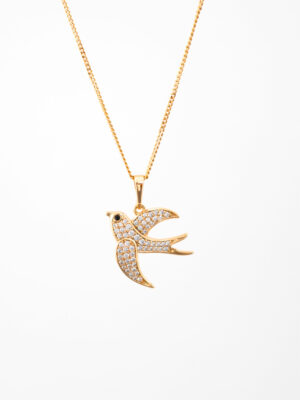 Collier Oiseau Doré - Hypoallergénique
