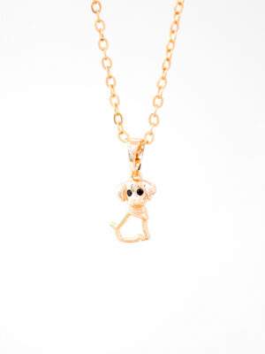 Collier Chiot Doré – Bijou Enfant Hypoallergénique