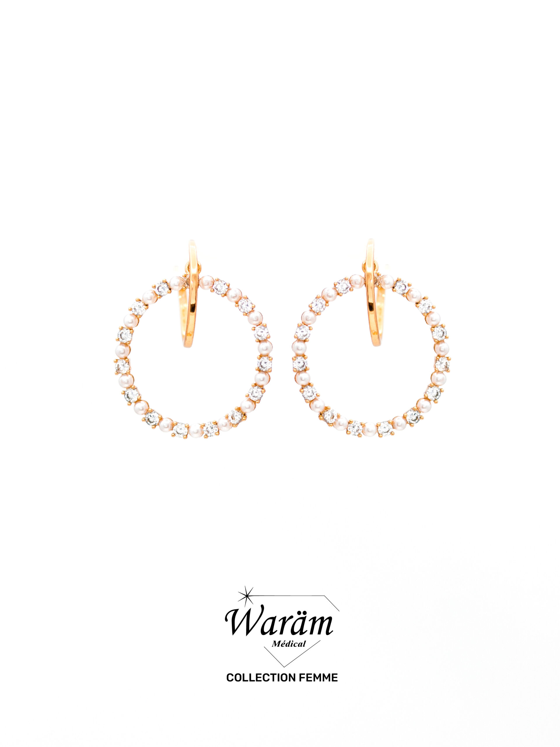 boucles-soiree-blanc Boucles d’Oreilles Élégance Dorée – Hypoallergéniques