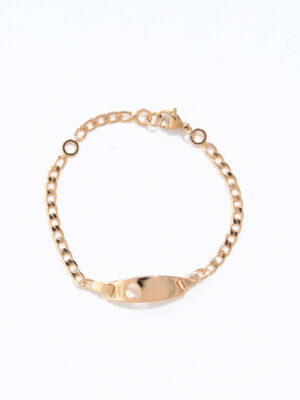 Bracelet Doré Cœur Perforé – Hypoallergénique & Personnalisable