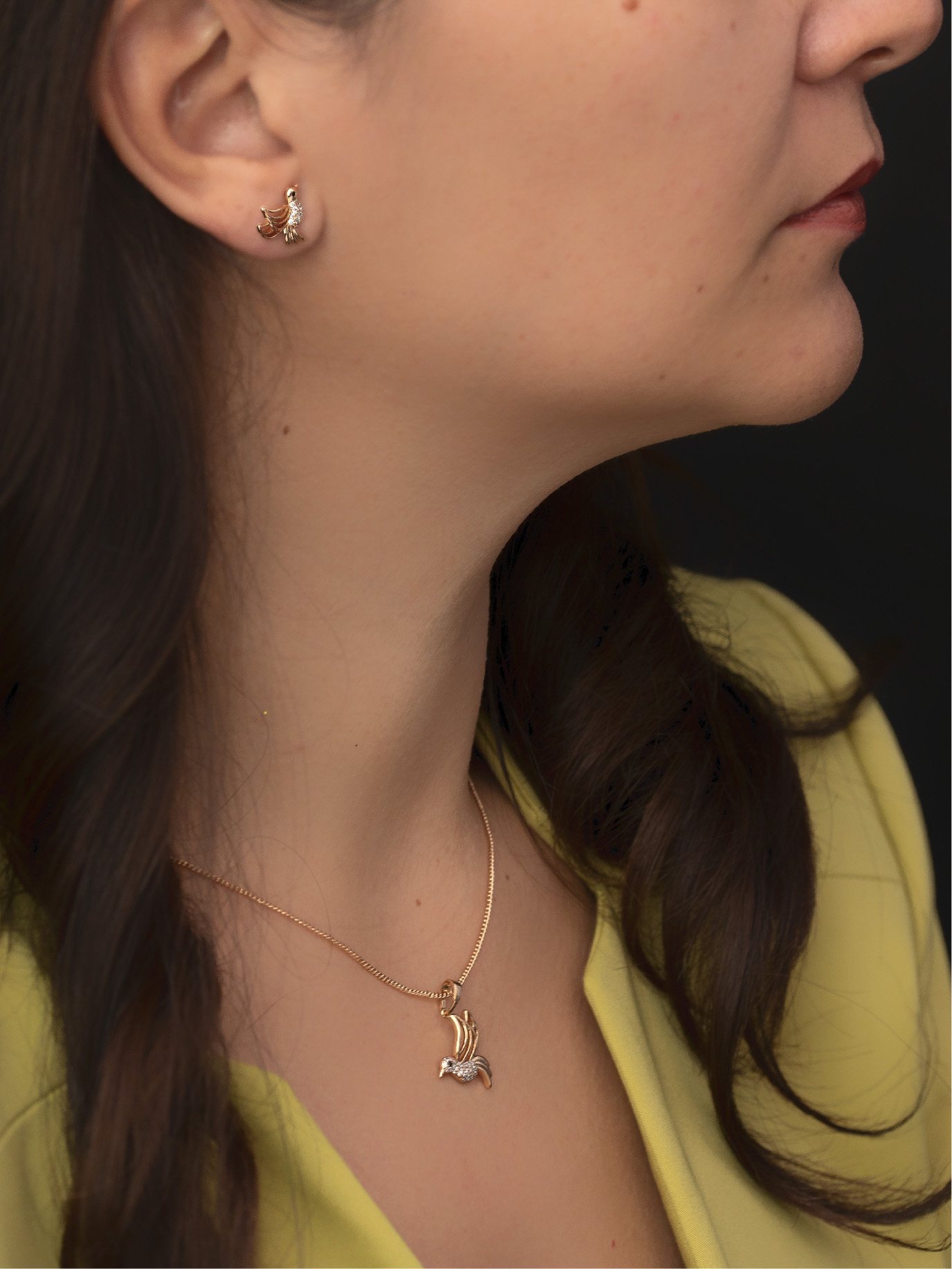 Parure Femme Dorée Colombe