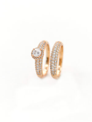 Solitaire & Alliance couleur Doré