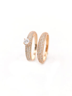 Solitaire & Alliance couleur Doré