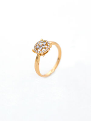 Bague Solitaire Halo Zircon