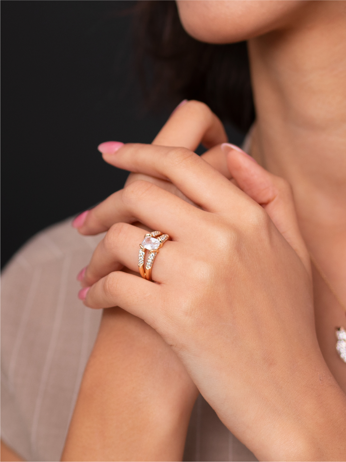 Bague Dorée Double Anneau