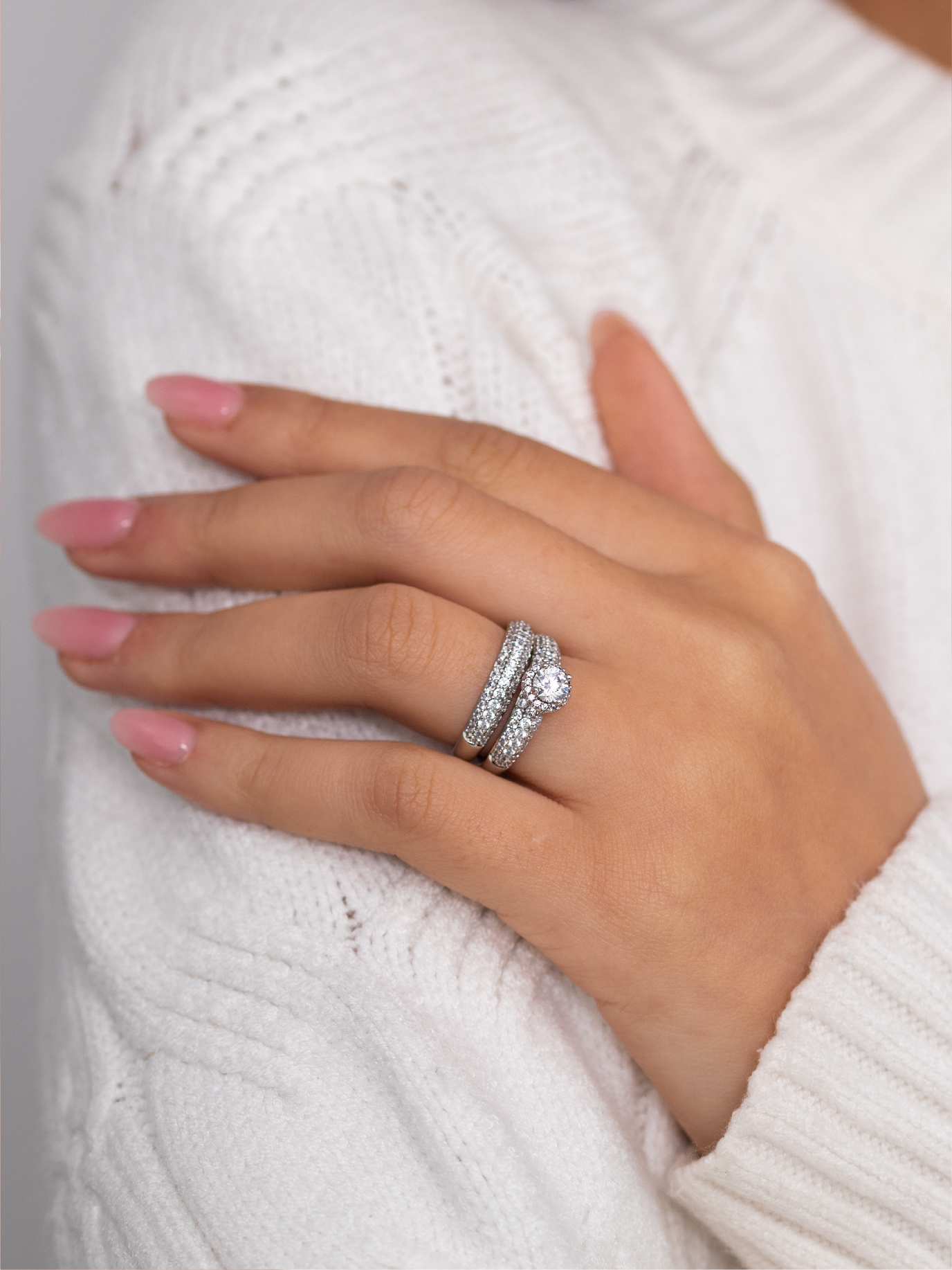 Solitaire & Alliance couleur Argent