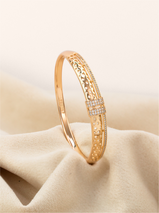Bracelet Doré Zircon Ajouré