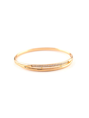 Bracelet Doré Double Ligne Zircon