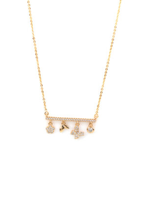 Collier charms tendance doré - Hypoallergénique