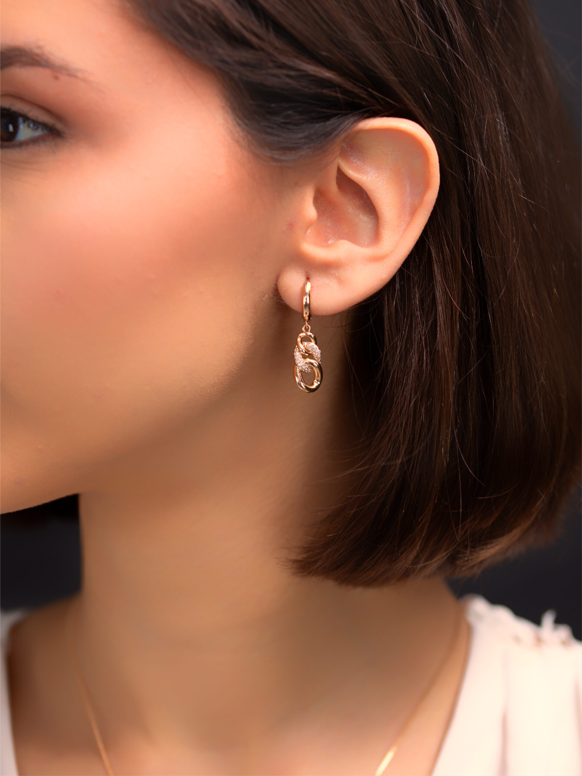 Parure Cristaux Dorée Élégante