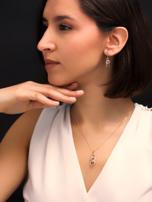 Parure Cristaux Dorée Élégante