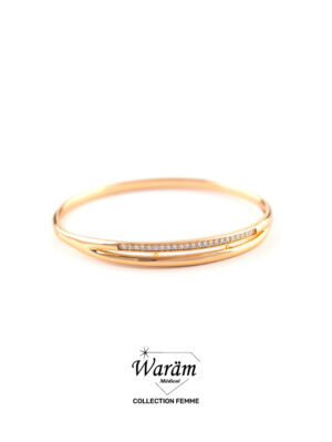 Bracelet Doré Double Ligne Zircon