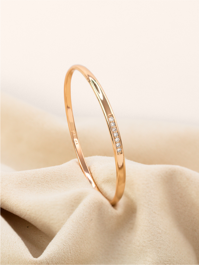 Bracelet Jonc Fin Doré