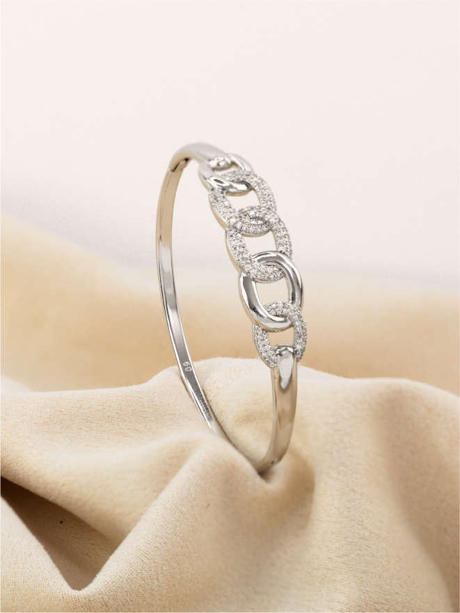 Bracelet Maillons Argent Zircon