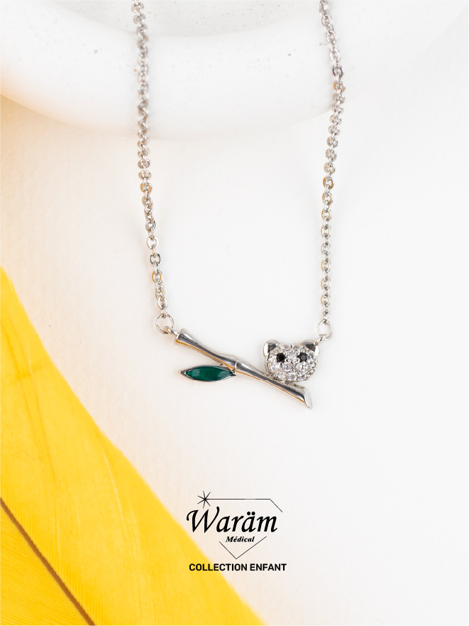 Collier Oiseau Argenté – Bijou Enfant Délicat