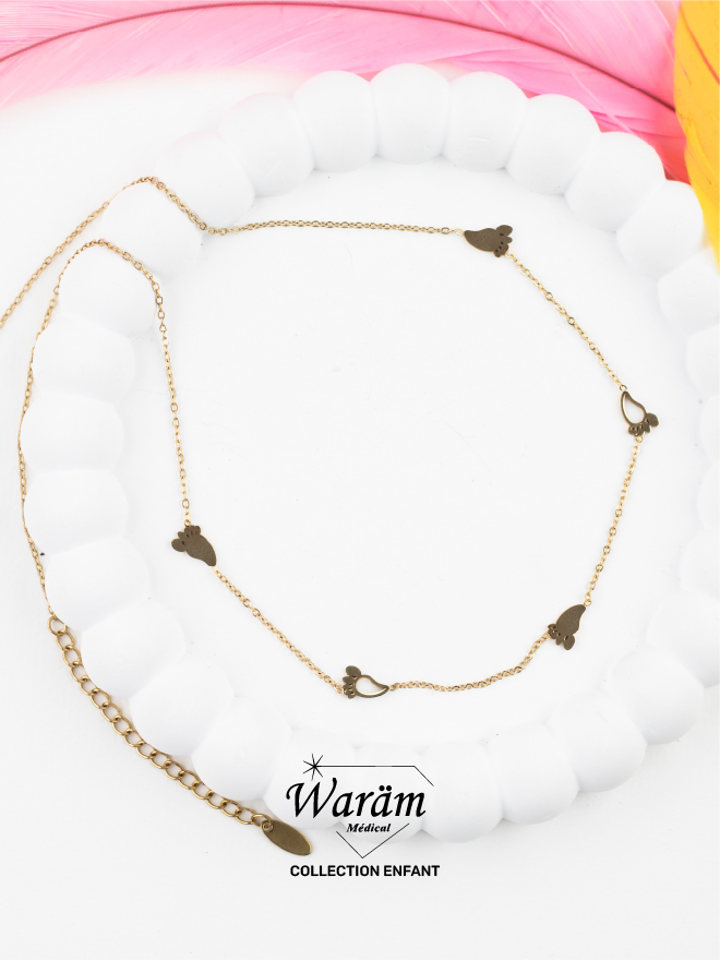 Collier Pied Bébé – Bijou Naissance Hypoallergénique