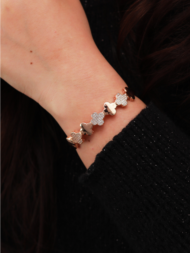 Bracelet Trèfle Zircons Chic