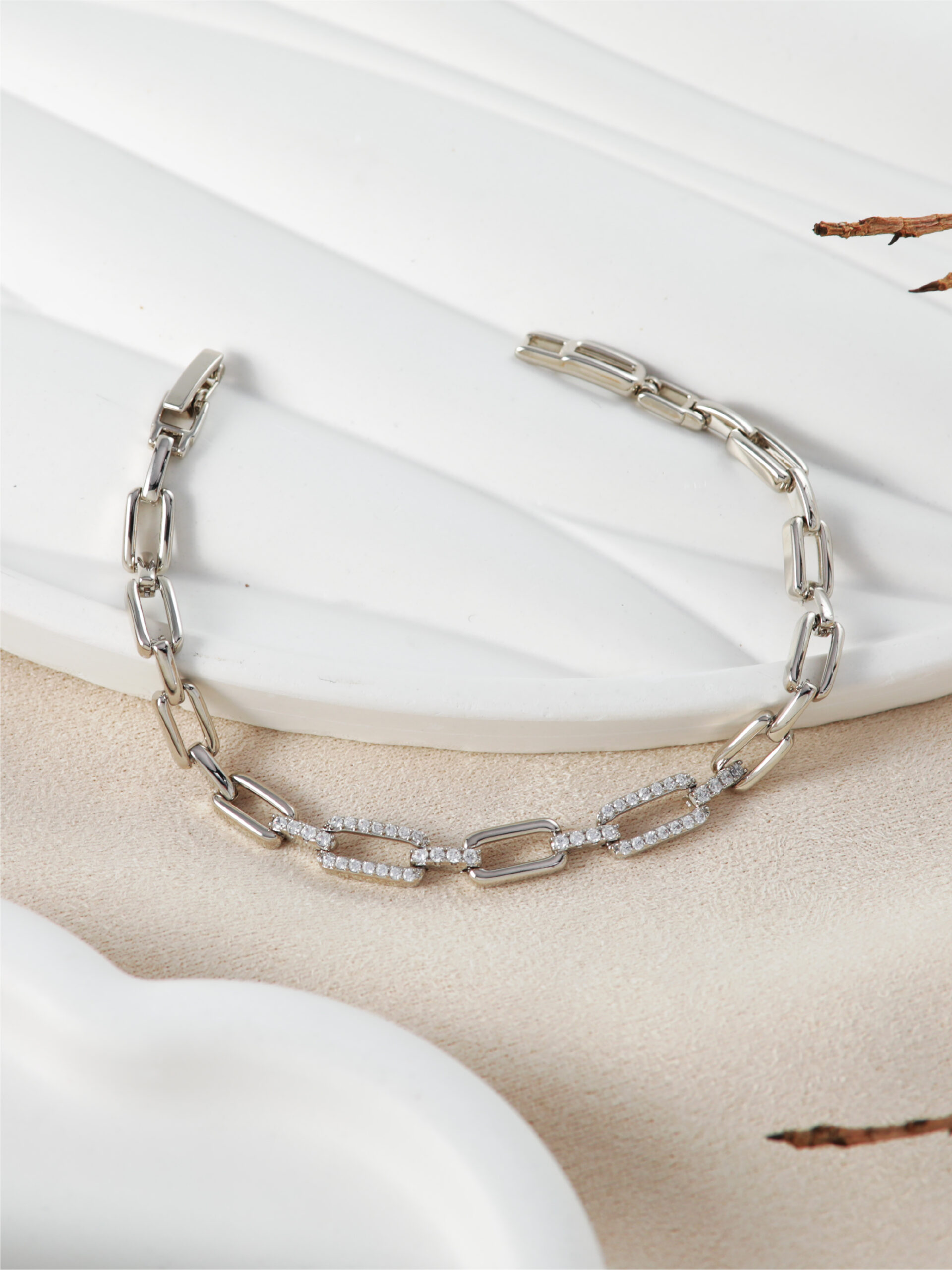 Bracelet Chaîne Maille Rectangulaire Chic