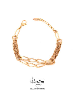 Bracelet Chaîne Doré Multimailles