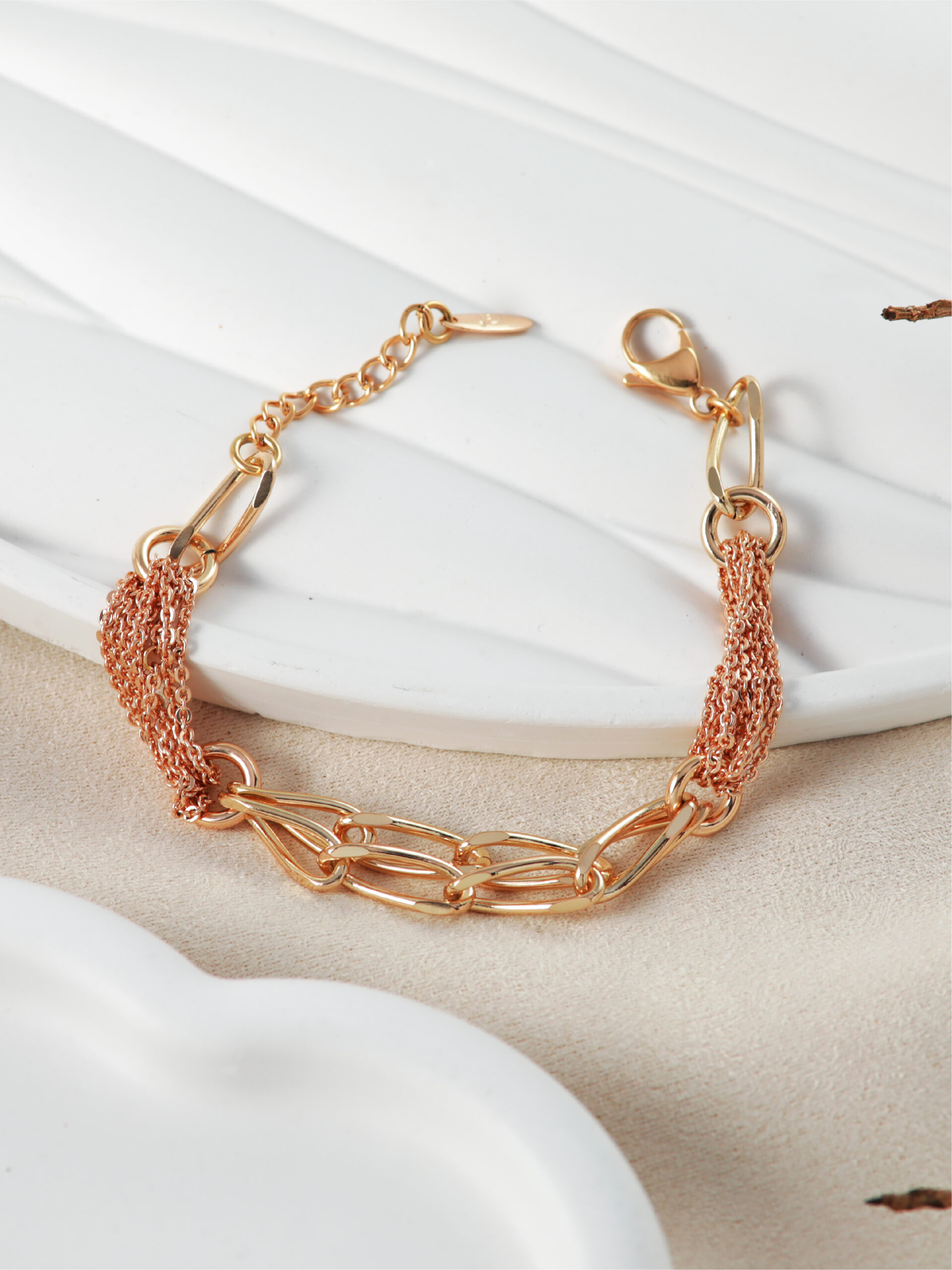 Bracelet Chaîne Doré Multimailles