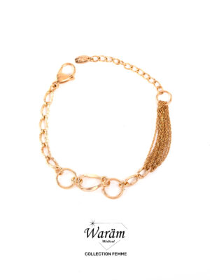 Bracelet Chaîne Anneaux et Maille Fine