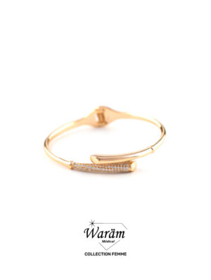 Bracelet Doré Clou Zircon Chic