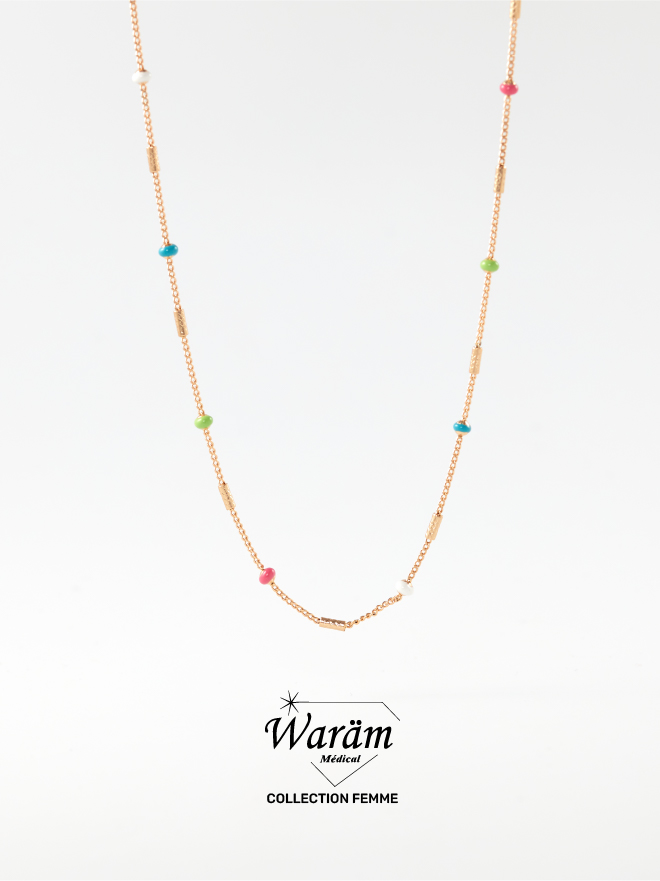 Collier long multicolore bohème chic