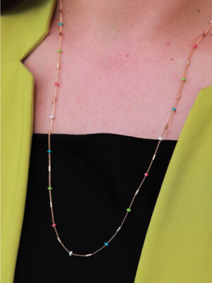 Collier long multicolore bohème chic