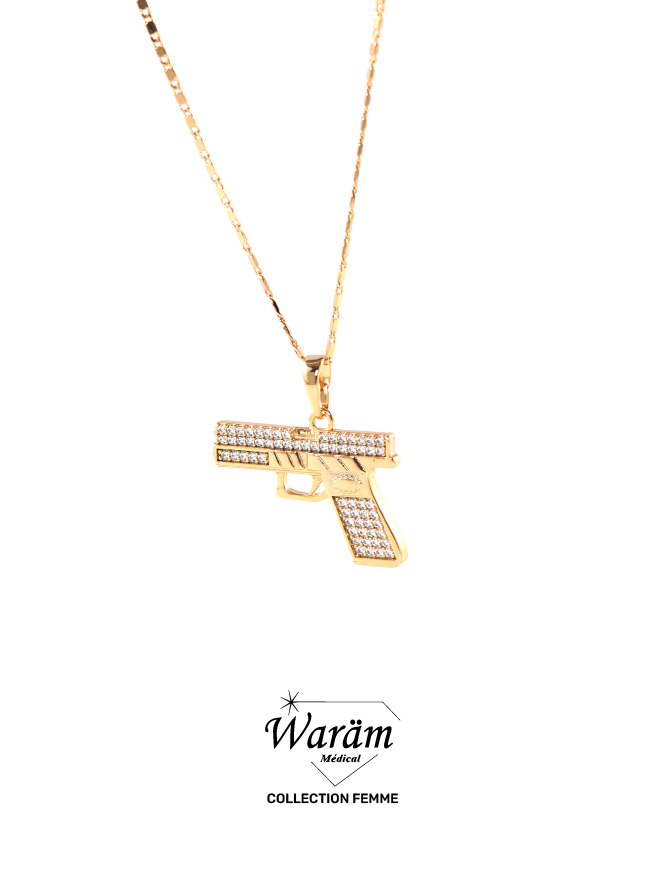 collier-pistolet-pave-zircons Collier Pistolet pavé de zircons