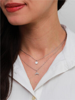 Collier Sirène Double Chaîne Zircon Hypoallergénique