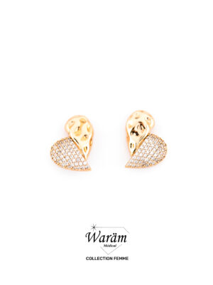 Boucles d’Oreilles Cœur Élégantes Dorées