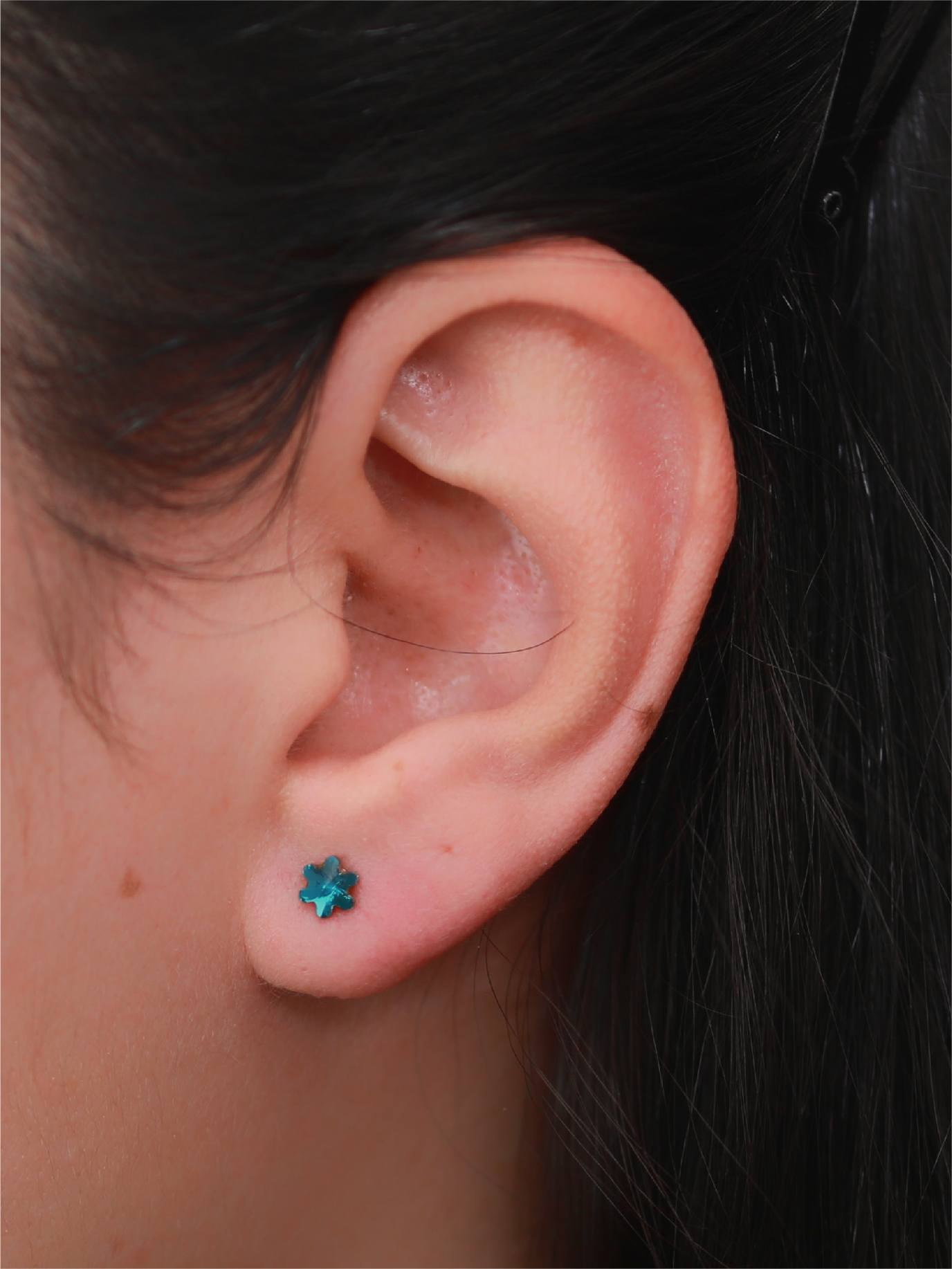 Boucles d’oreilles à vis femme Bleu