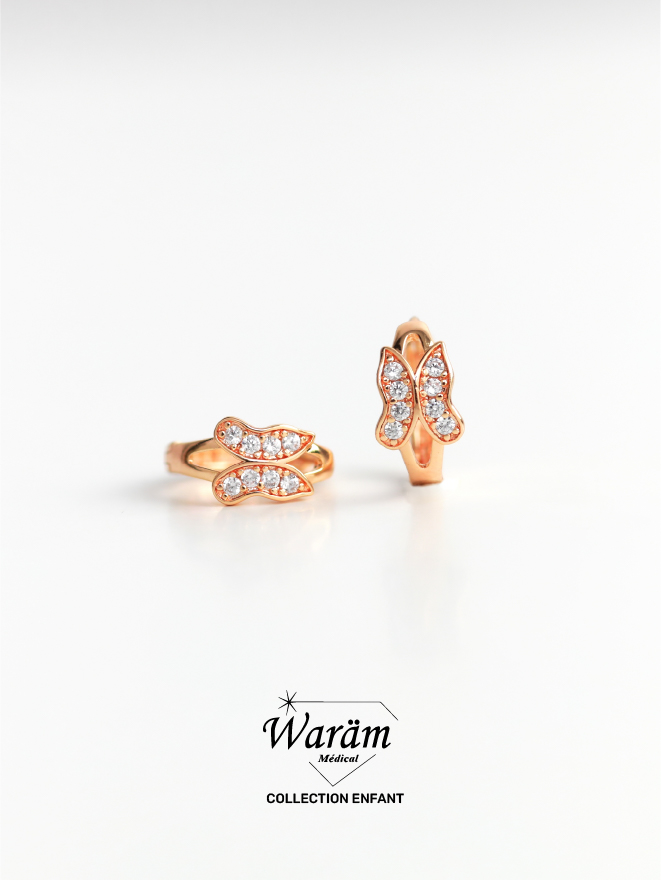 boucles-d-oreilles-enfant-papillon-creoles-zircon Boucles d'oreilles enfant papillon