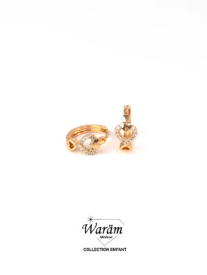 Boucles d'oreilles enfant coeur creoles