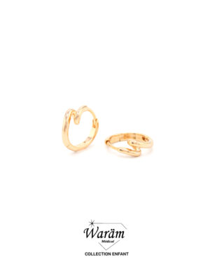 Boucles d'oreilles enfant creoles vague