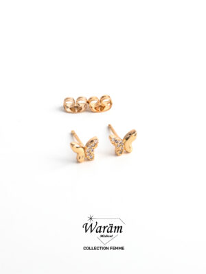 Boucles d'oreilles à vis papillon