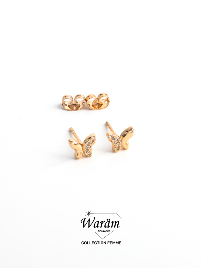 boucles-oreilles-vis-papillon-cristal-blanc Boucles d'oreilles à vis papillon
